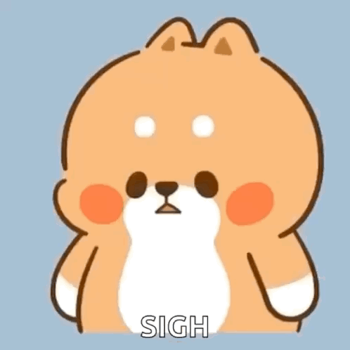 Cartoon Dog Sighing
