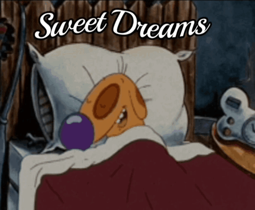 Cartoon Dog Sleeping With Sweet Dreams GIF