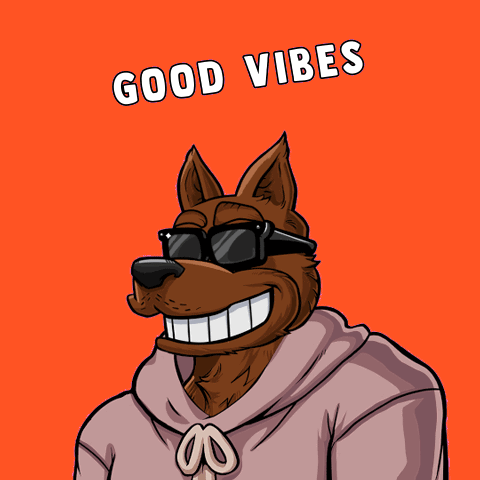 Cartoon Dog Sunglasses Hoodie Good Vibes