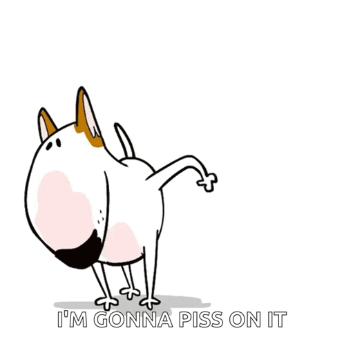 Cartoon Dog Urinating Gonna Piss On It