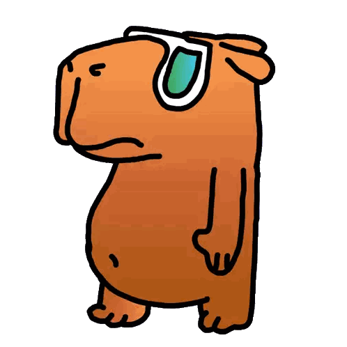 Cartoon Dog Wearing Goggles