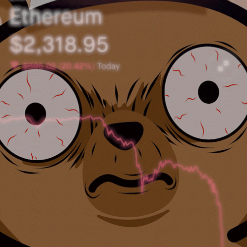 Cartoon Dog With Ethereum Written Above