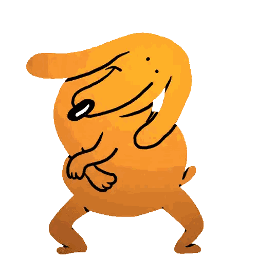Cartoon Dog With Silly Face