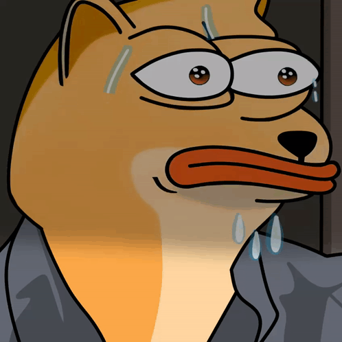 Cartoon Dog With Tears