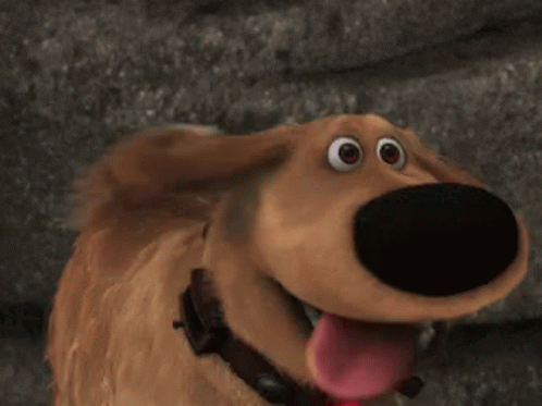 Cartoon Dog With Tongue Out And Collar GIF
