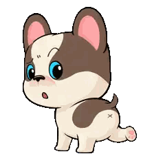 Cartoon Dog With X on Butt