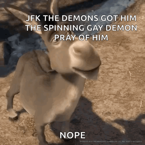 Cartoon Donkey Nope GIF