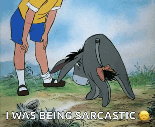 Cartoon Donkey Saying I Was Being Sarcastic