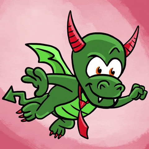 Cartoon Dragon Burn It GIF