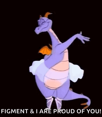 Cartoon Dragon In Tutu And Ballet Shoes Dancing GIF