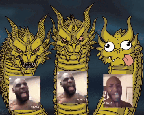 Cartoon Dragon With Man And Text @dakit