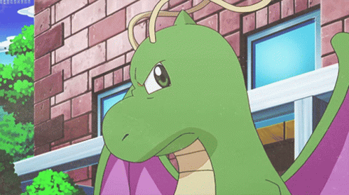 Cartoon Dragon With Mouth Open and Tongue Out