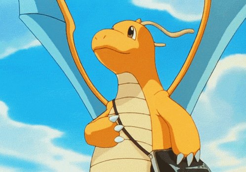 Cartoon Dragon With Purse Around Waist