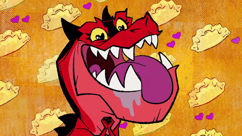 Cartoon Dragon With Tongue Out