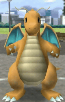 Cartoon Dragon With Wings Standing on Sidewalk