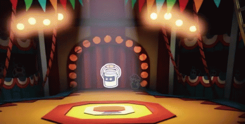 Cartoon Drawing of Circus Arena With Circle in Center