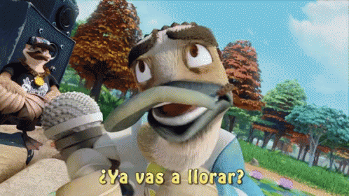 Cartoon Duck Holding Microphone ya vas a llorar