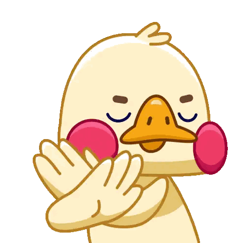Cartoon Duck Making Stop Gesture
