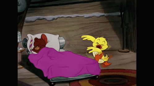Cartoon Duck Next to Bed