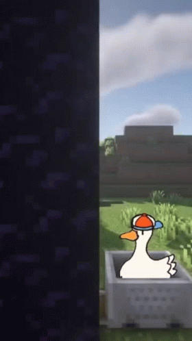 Cartoon Duck Riding Trolley Meme GIF