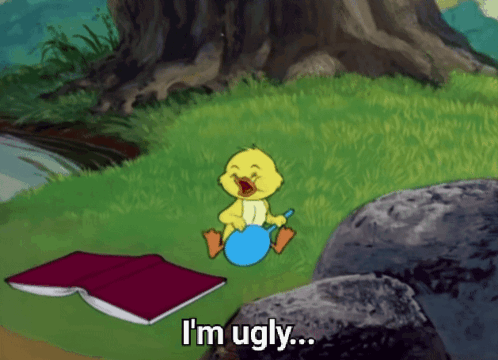Cartoon Duck Saying I'm Ugly