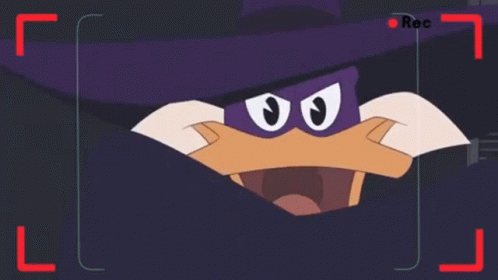 Cartoon Duck Saying Lets Get Dangerous GIF