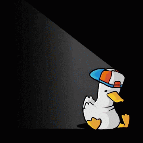 Cartoon Duck Wearing Hat