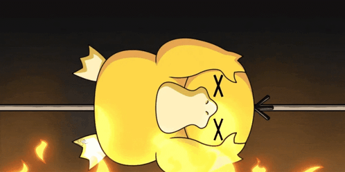 Cartoon Duck With X Eyes