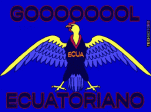Cartoon Eagle With Ecua On Chest GIF