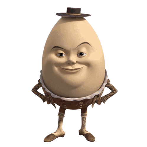 Cartoon Egg Wearing Hat and Pants