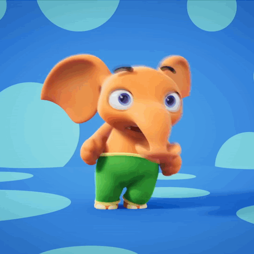 Cartoon Elephant Scratching Head Saying Head GIF