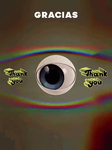 Cartoon Eye Saying Thank You