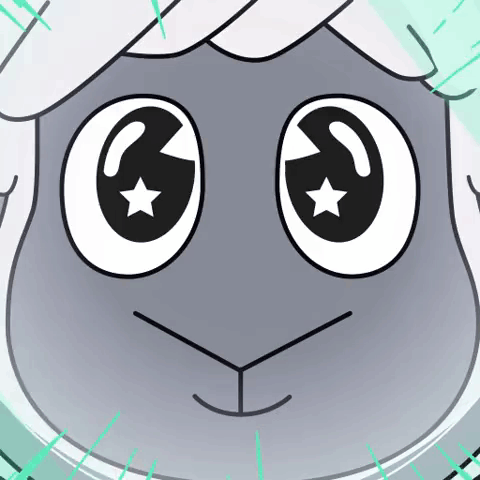 Cartoon Face With Big Eyes Close Up