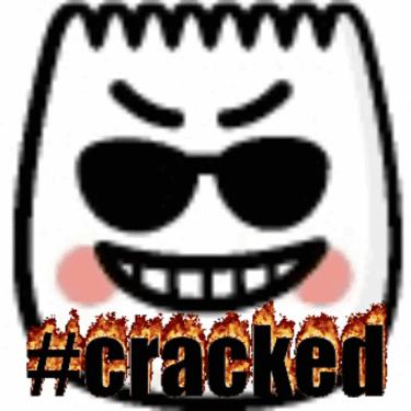 Cartoon Face With Sunglasses Saying Cracked