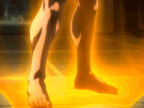 Cartoon Feet On Yellow Background GIF