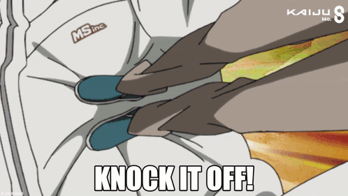 Cartoon Feet Saying Knock It Off GIF