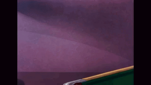 Cartoon Feet Sticking Out of Pool Table