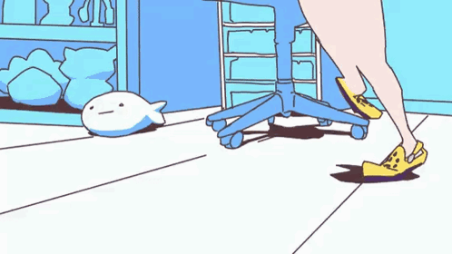 Cartoon Feet Wearing Yellow Shoes