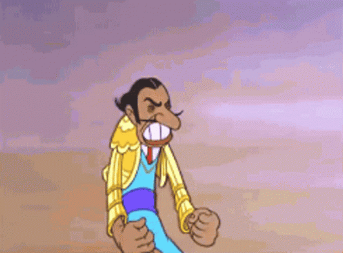 Cartoon Ferdinand Matador Pulling Hair Out GIF