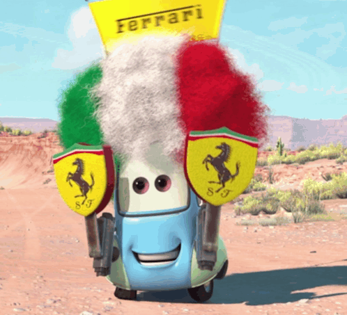 Cartoon Ferrari Car