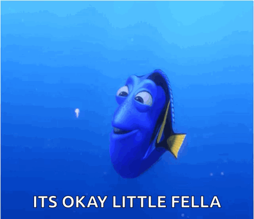 Cartoon Fish Saying Its Okay Little Fella