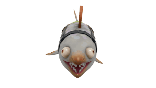 Cartoon Fish With Belt
