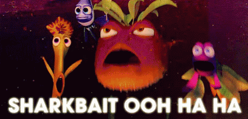 Cartoon Fish with Big Eyes Swimming