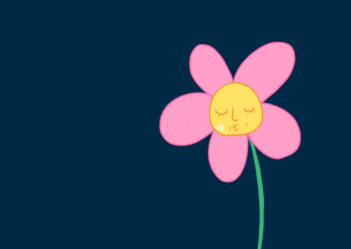 Cartoon Flower Whistling GIF