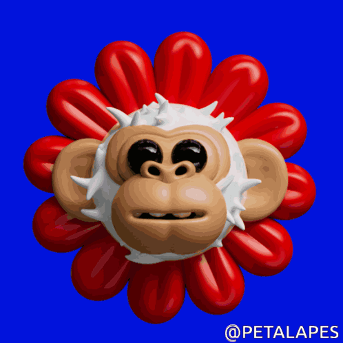 Cartoon Flower With Monkey Face
