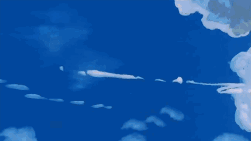Cartoon Flying Character With Purple Hand Reaching Out