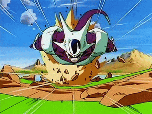 Cartoon Flying Through Mountains