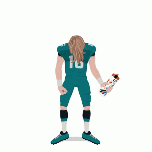 Cartoon Football Player Number 16 Jersey