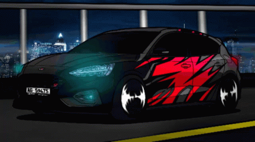 Cartoon Ford On The Highway GIF