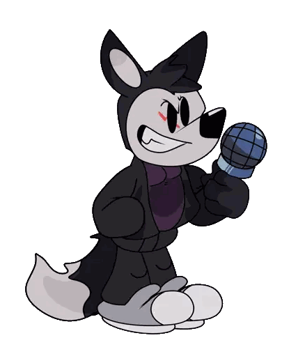 Cartoon Fox Holding Blue Object